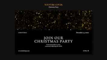 Free PSD christmas party youtube cover template