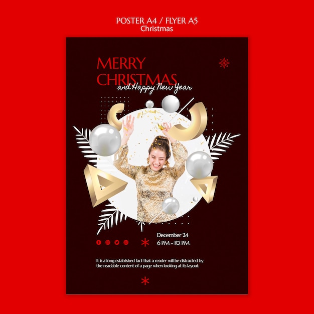 Christmas poster template design