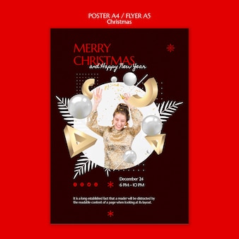 Christmas poster template design