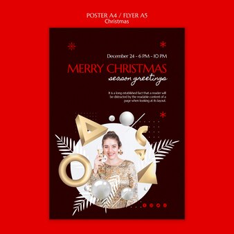 Christmas poster template design