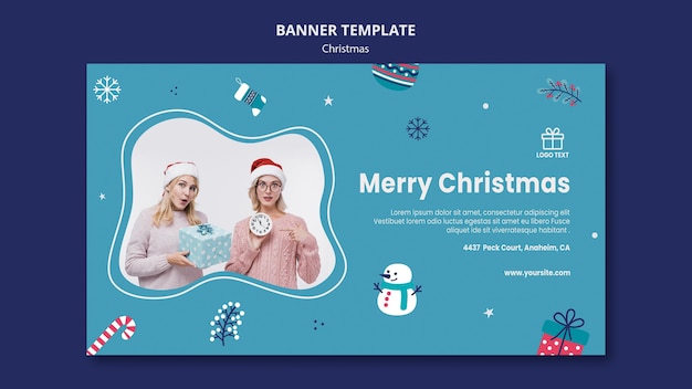 無料PSD クリスマスセールバナーテンプレート