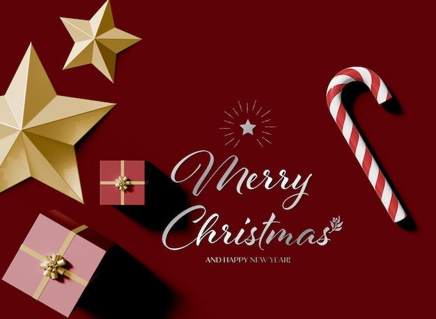 Free PSD christmas scene text mockup