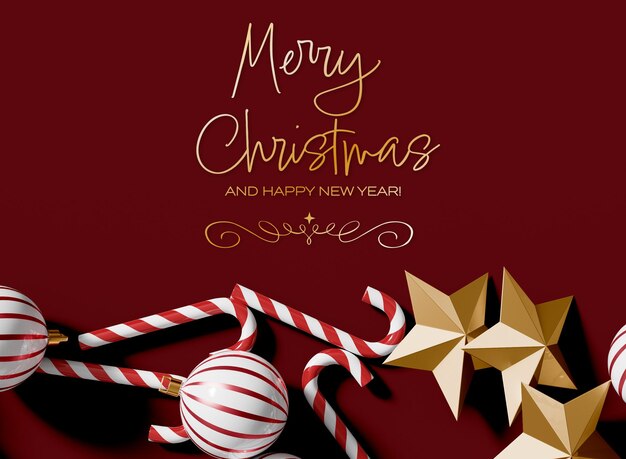 Free PSD christmas scene text mockup