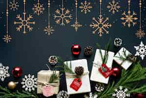 Free PSD christmas season decoration design wallpaper