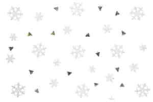 無料PSD クリスマス 雪花 孤立