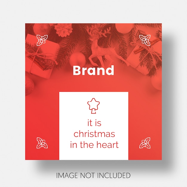 Christmas social media post template instagram