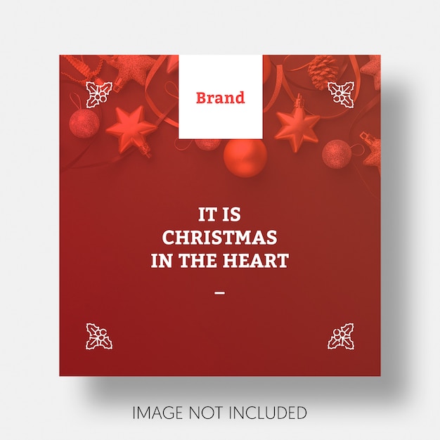 Christmas Social Media Post Template Instagram – Free PSD Download