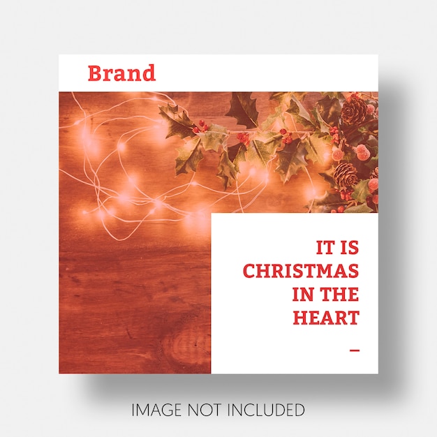 Free PSD christmas social media post template instagram