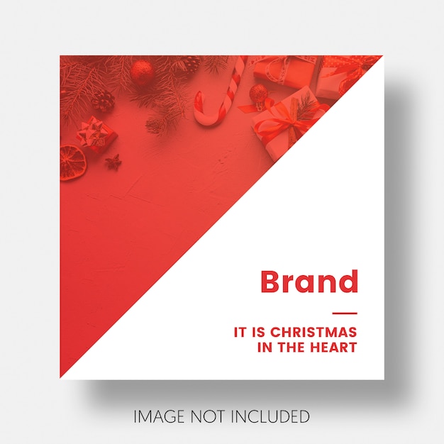 Free PSD christmas social media post template instagram