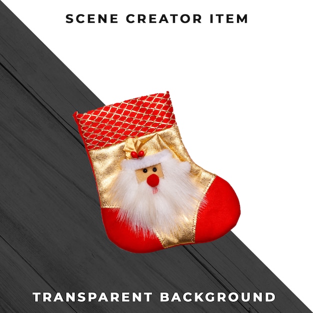 Free PSD christmas socks isolated with clipping path.