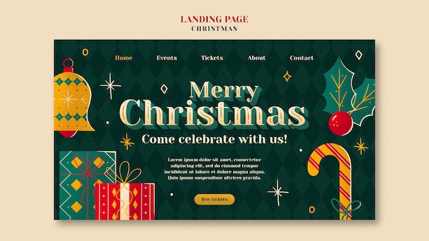 Free PSD christmas  template design