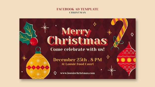 Free PSD christmas  template design