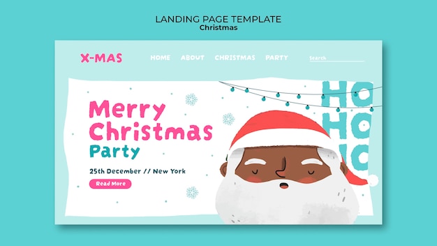 Free PSD christmas template design