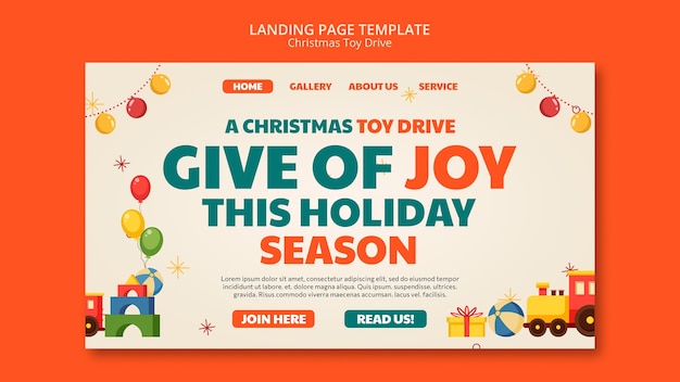 Free PSD christmas template design