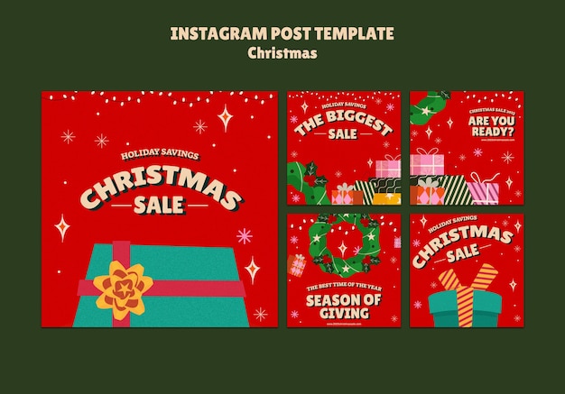 Free PSD christmas template design