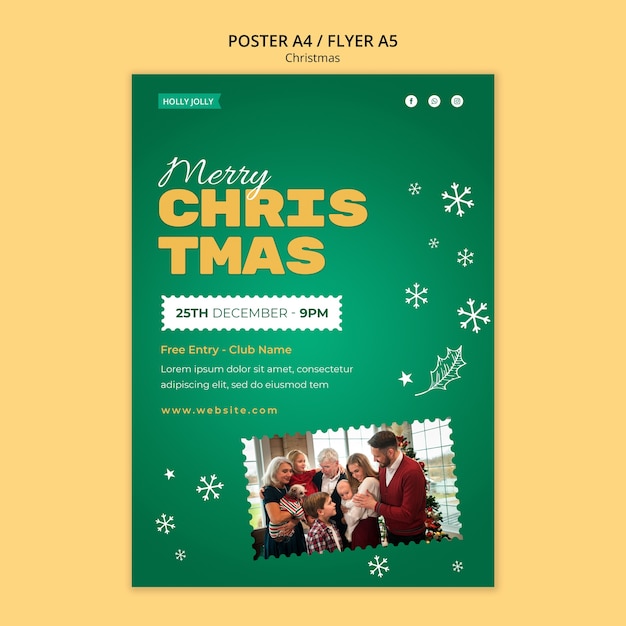 Free PSD christmas template design