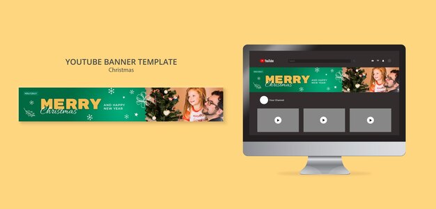 Free PSD christmas template design