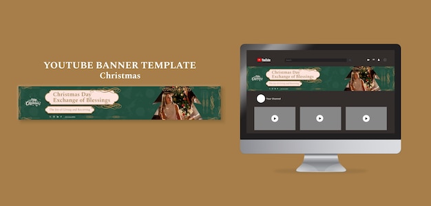 Free PSD christmas template design