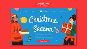 Free PSD christmas template design