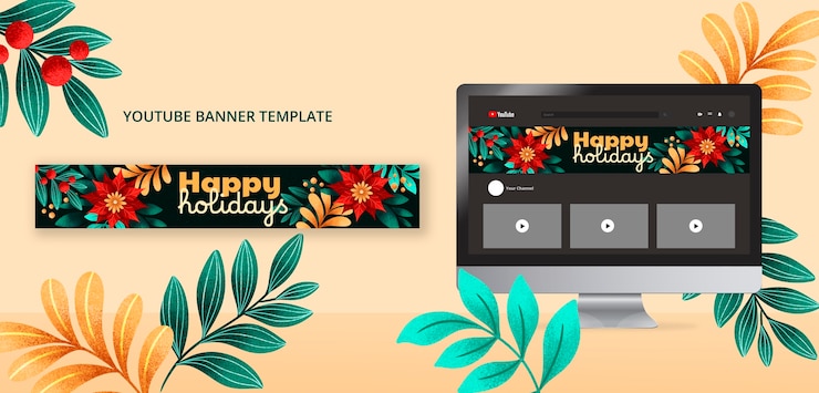 Free PSD christmas template design