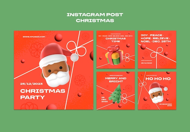 Free PSD christmas template design