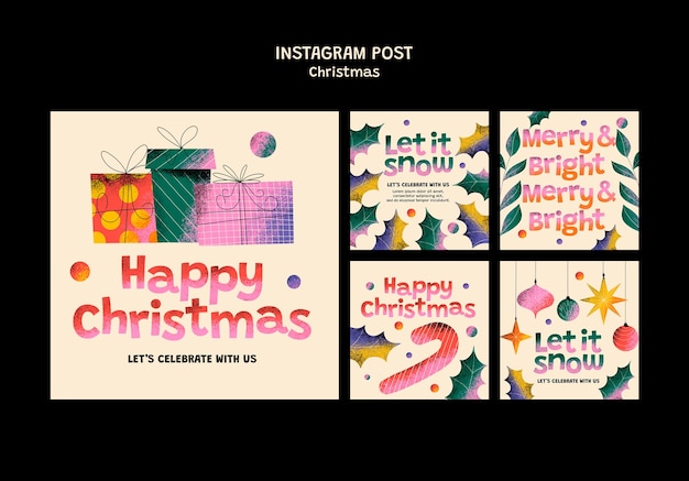 Free PSD christmas template design