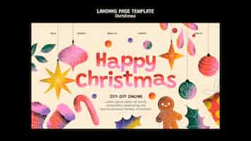 Free PSD christmas template design