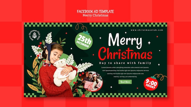 Free PSD christmas template design