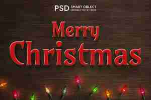 Free PSD christmas text style effect