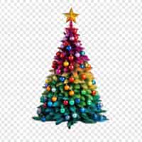 Free PSD a christmas tree with a star on it isolated on transparent background