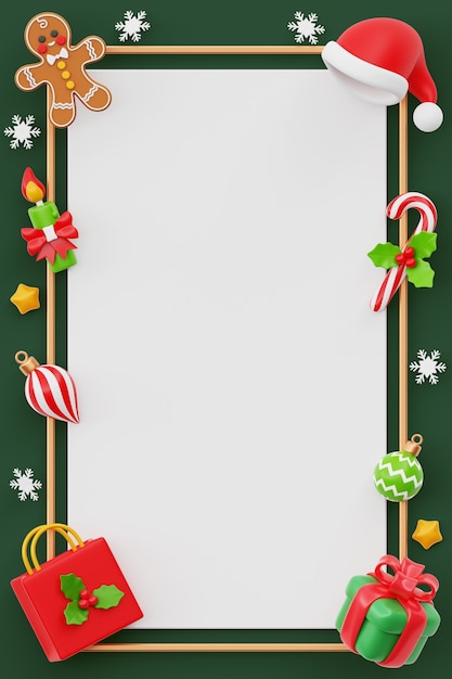 Christmas vertical sales blank banner background