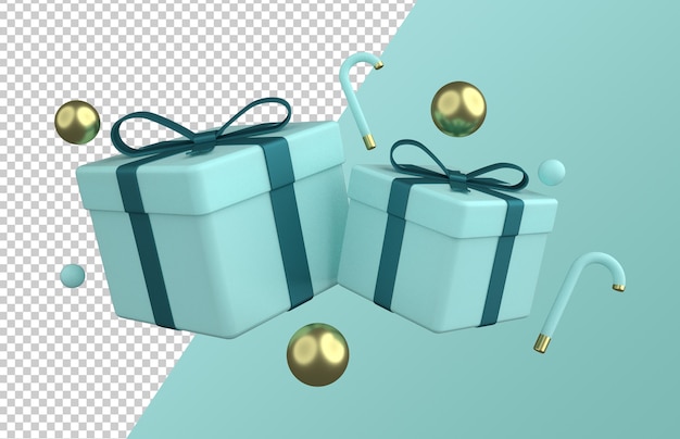 Christmast gift box cartoon isolated