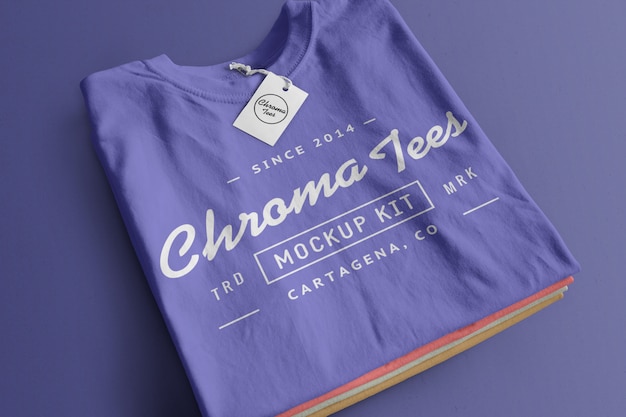 Free PSD chromatees tshirt mockup 8