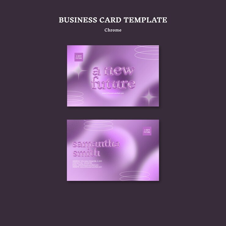 免費 PSD chrome music busins 卡片設計模板
