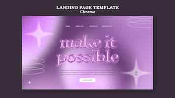 Free PSD chrome music landing page design template