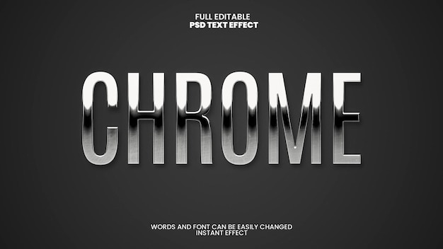 Chrome Text Effect