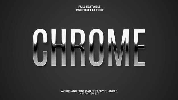 Текстовый эффект Chrome