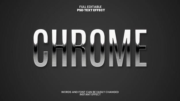 Chrome Text Effect