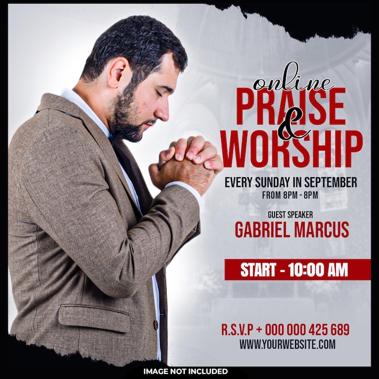 Free PSD church flyer social media template