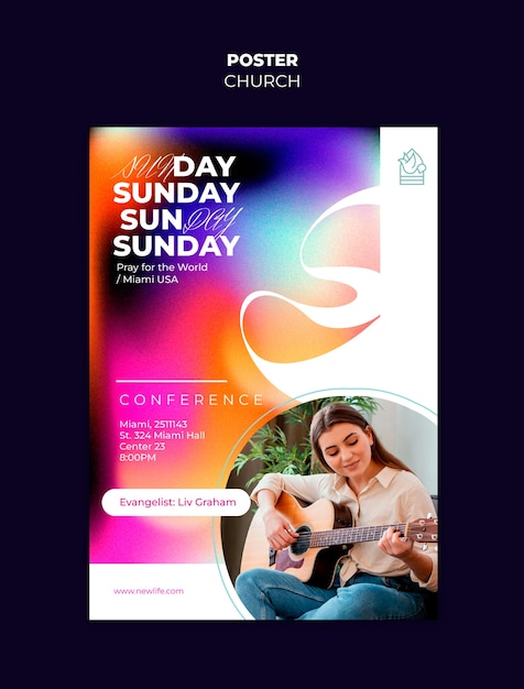 Free PSD church template design