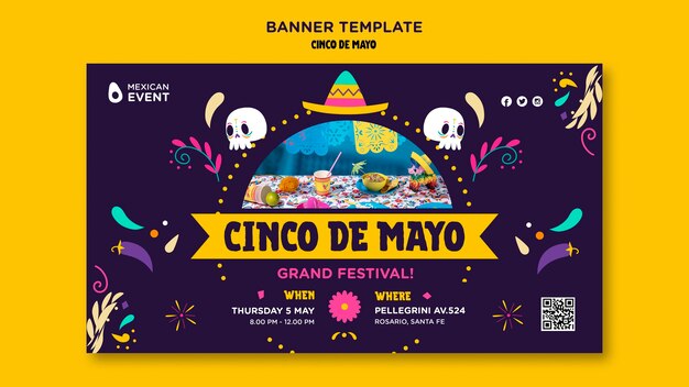 Cinco de mayo 배너 템플릿 디자인