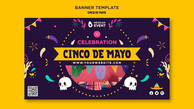 Cinco de mayo banner template design