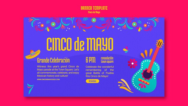 Cinco de mayo banner template