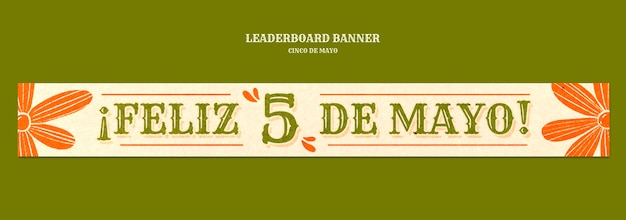 Free PSD cinco de mayo celebration banner template