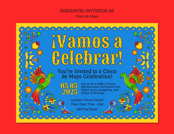 Free PSD cinco de mayo celebration template
