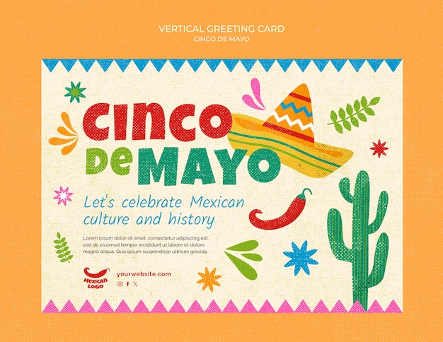 무료 PSD cinco de mayo 템플릿 디자인