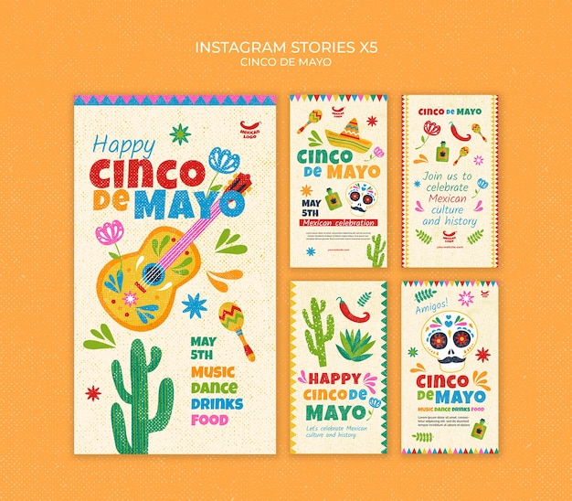 Free PSD cinco de mayo template design