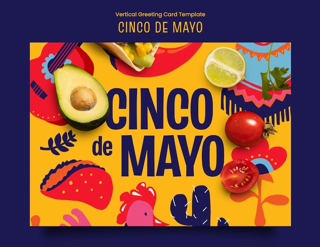 Дизайн шаблона Cinco de mayo