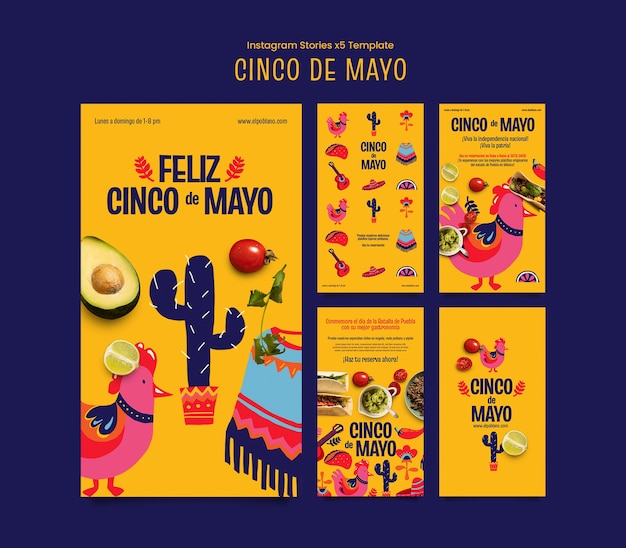 PSD gratuito disegno del modello cinco de mayo