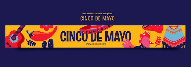 Бесплатный PSD Дизайн шаблона cinco de mayo